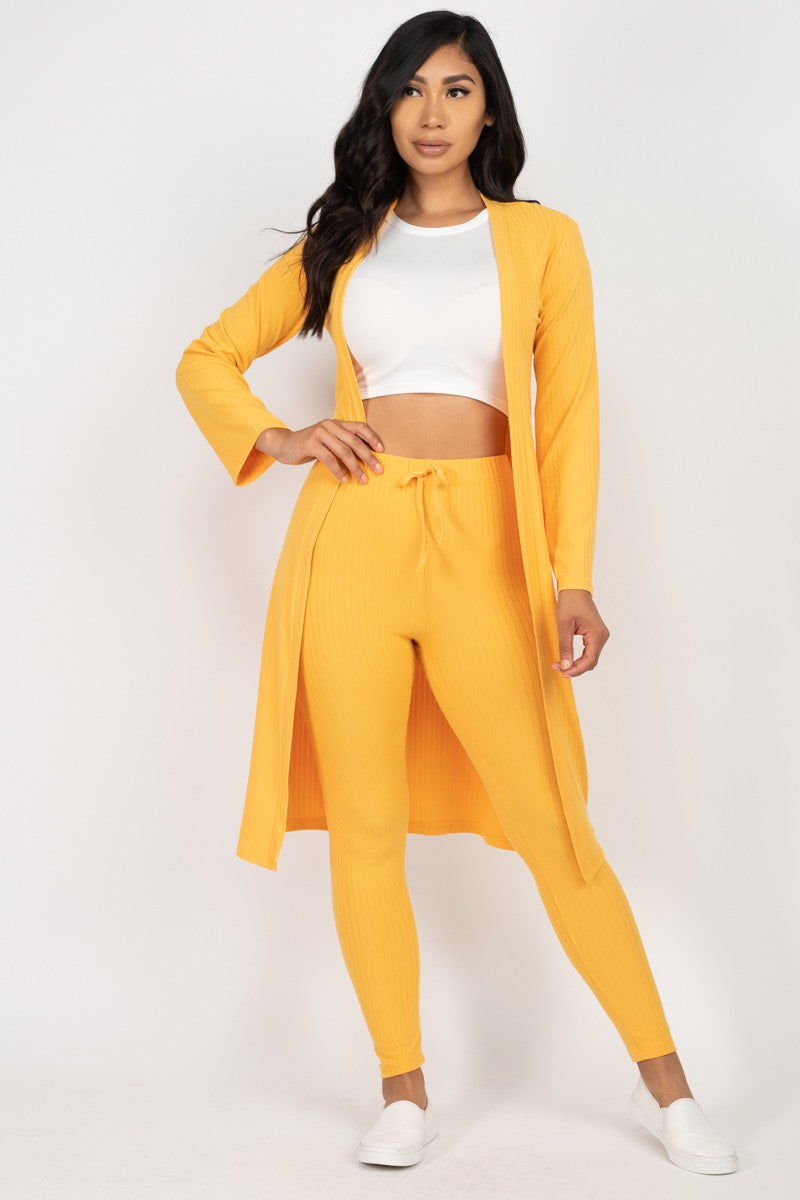 Ashly Cardigan set (Mustard)